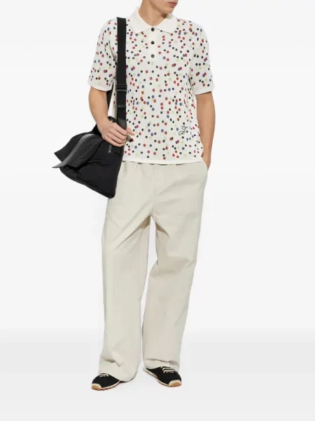 Tricou polo Jacquemus alb