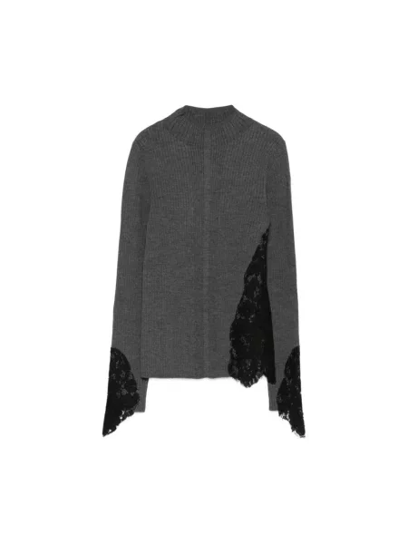Dzianinowy sweter Pinko szary
