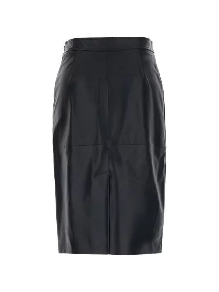 Fustă din piele Max Mara negru