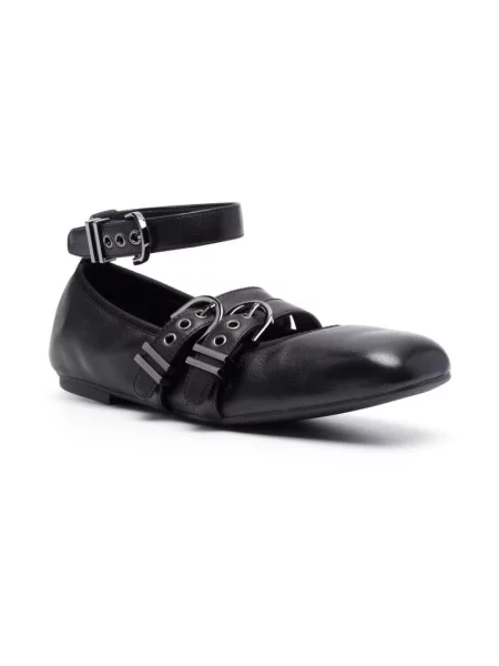 Balerinki Stuart Weitzman skórzane bez obcasa czarne