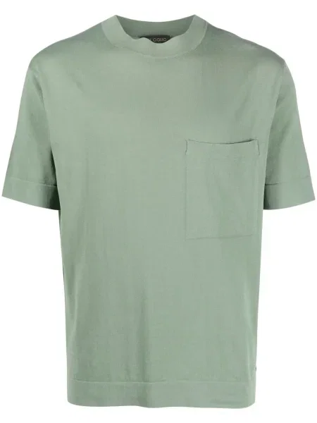 Tricou Dell'oglio cu decolteu rotund verde