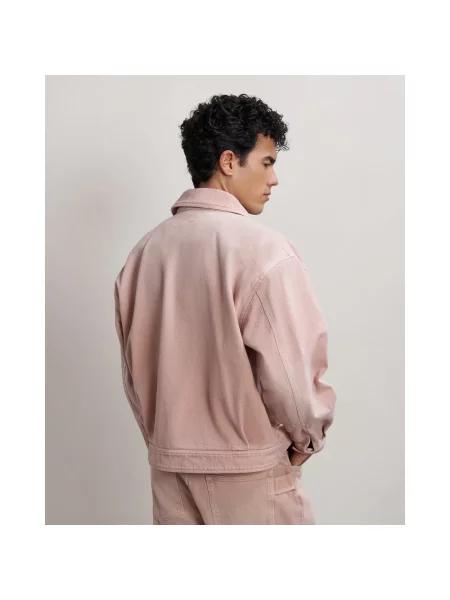 Filling Pieces kurtka jeansowa Denim przejściowa oversize różowy