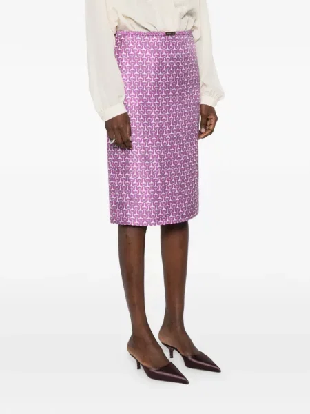 Fustă Gucci cu imagine violet