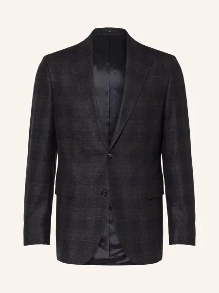 Dressler Sako Regular Fit tmavě modrá / hnědá / tmavě šedá
