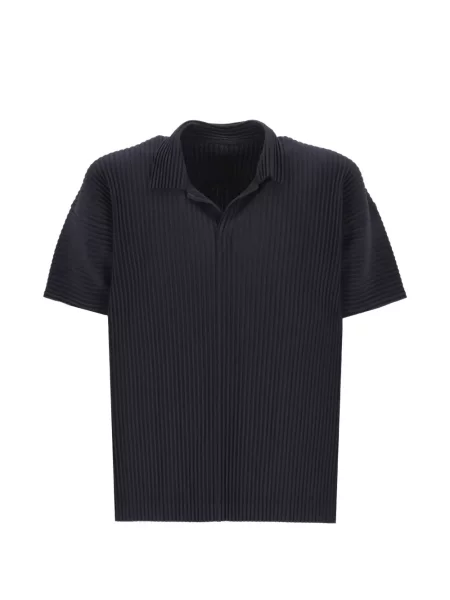 Tričko Issey Miyake s výstřihem do v modré