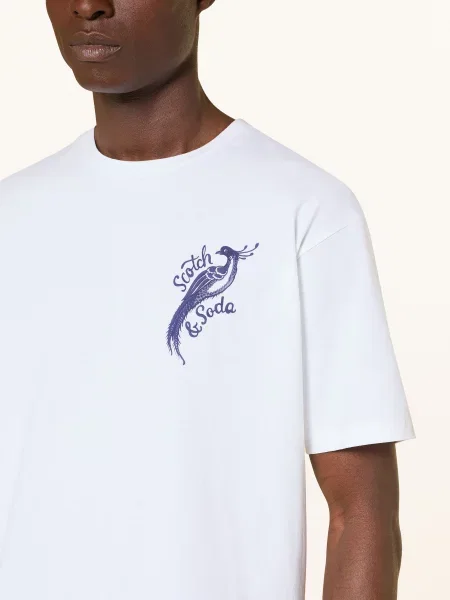 Scotch & Soda Tričko bílá / tmavě modrá