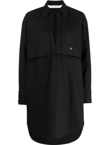 Rochie tip cămașă Palm Angels de costum negru