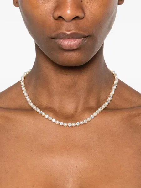 Colier Swarovski cu perle auriu
