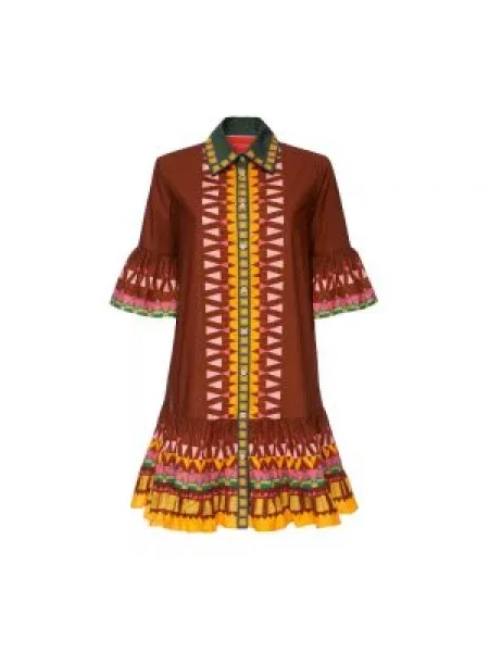 Krótka sukienka koszulowa La Doublej elegancka popelinowa biała