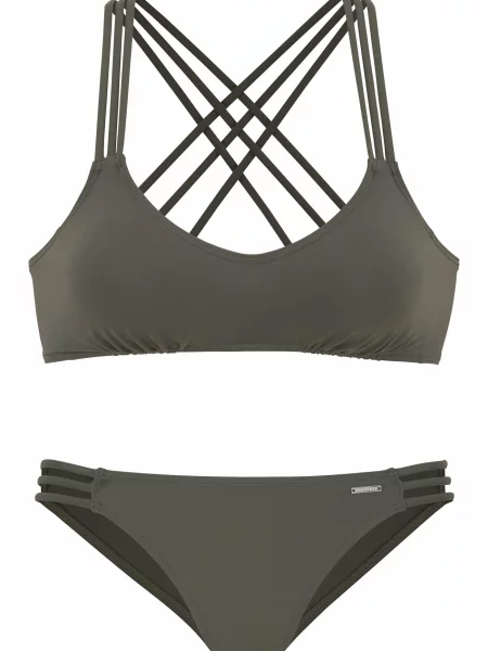 BRUNO BANANI Costum de baie două piese oliv
