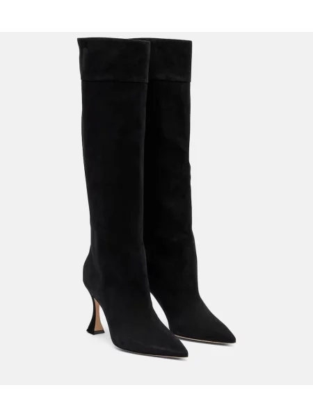 Cizme Manolo Blahnik din piele de căprioară negru