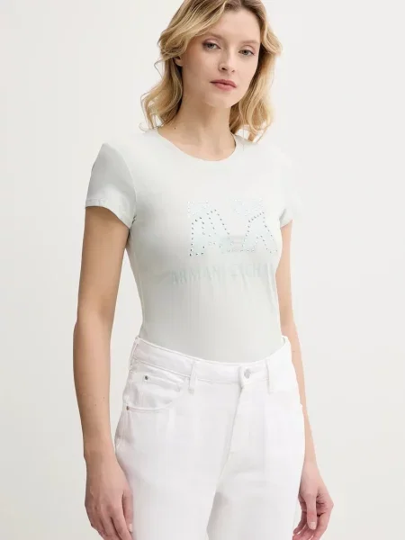 Kratka majica Armani Exchange turkizna