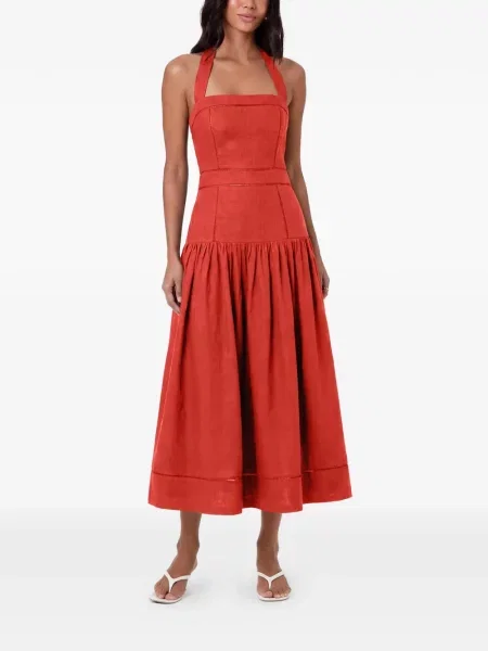 Midi haljina Nicholas s halter ovratnikom crvena
