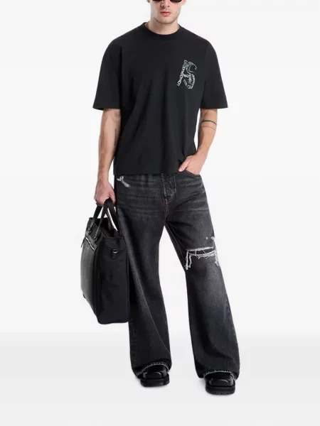 Tricou Allsaints cu imagine negru