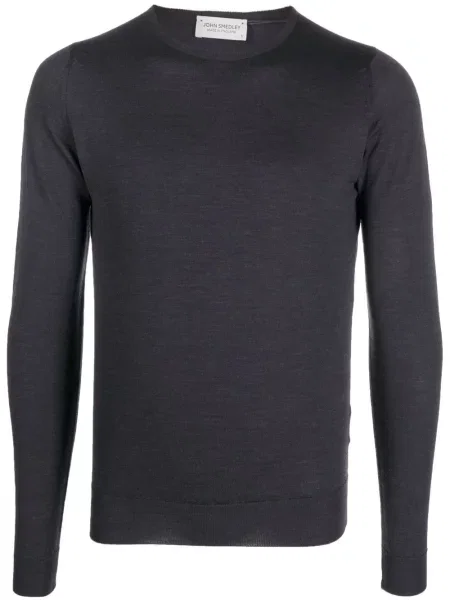 Pulover John Smedley cu decolteu în U gri