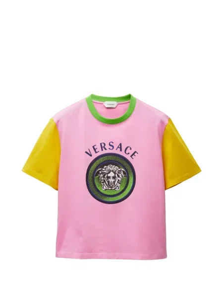 Tricou Versace din jerseu roz