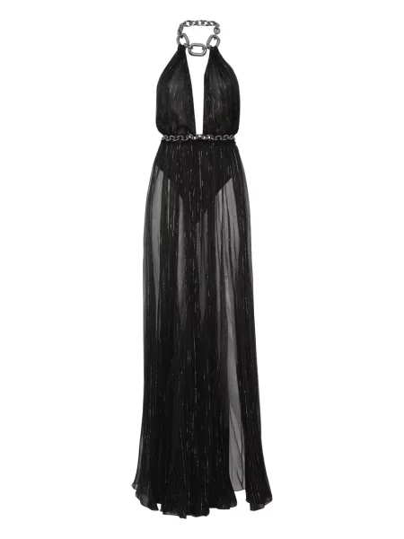 Maksi sukienka maxi Philipp Plein garniturowa czarna