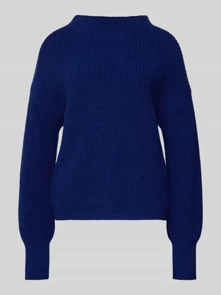 Sweter z dzianiny ze stójką model ‘TELLINA’ Someday niebieski