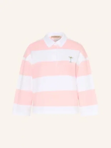 Smith & Soul Koszulka Polo Z Dżerseju Z Ozdobnymi Perełkami rosa biała