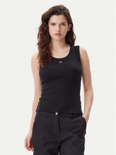 Tommy Jeans Top Essential' fekete