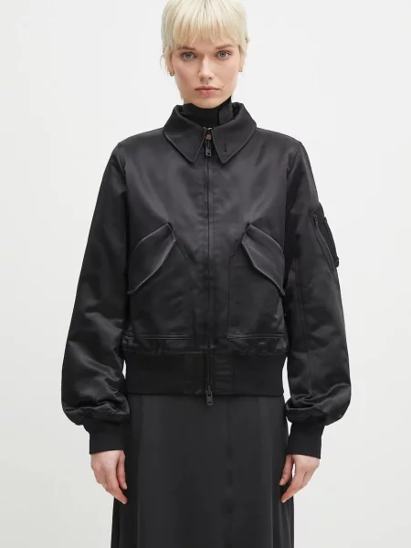 Geacă Bomber Jacket femei de tranzitie negru