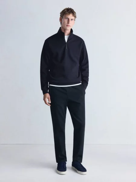 Bluza z zamkiem pod szyją Thermolite® Mężczyzna XL MANGO MAN granatowy