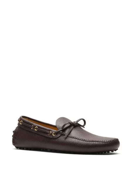 Półbuty Car Shoe skórzane brązowe