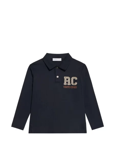 Koszulka polo dziecięca Roberto Cavalli niebieska