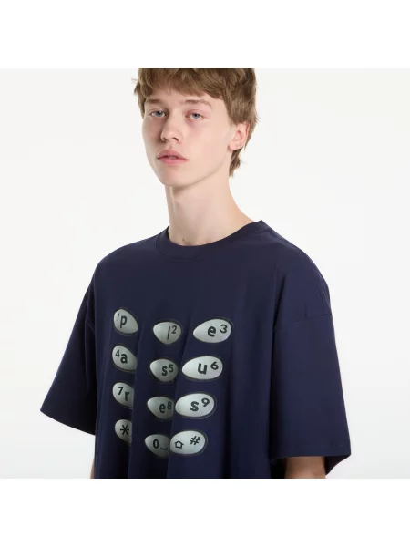 T-shirt PLEASURES Buttons T-Shirt Navy XXL granatowa