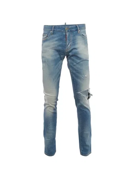 Blugi Dsquared2 zdrențuiți albastru