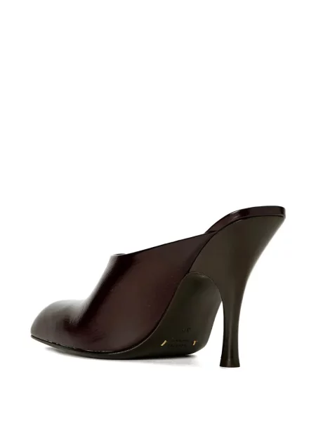 Papuci tip mules Khaite din piele maro