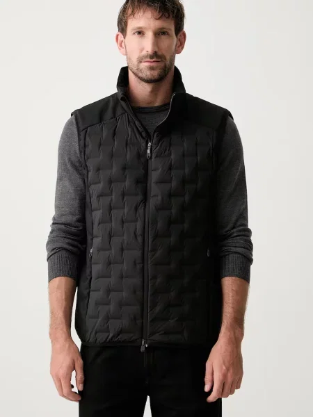 BOSS Green vestă de puf pentru bărbați OW_T-Down Vest negru