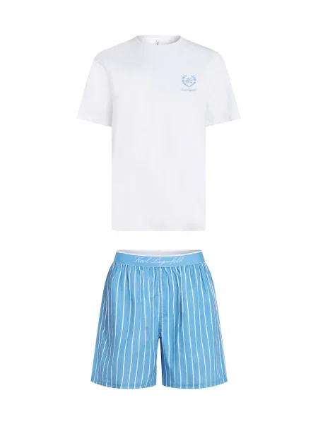 Karl Lagerfeld Pijama scurtă albastru alb
