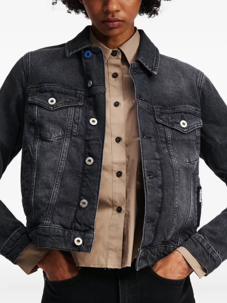 Geacă de blugi Karl Lagerfeld Jeans negru