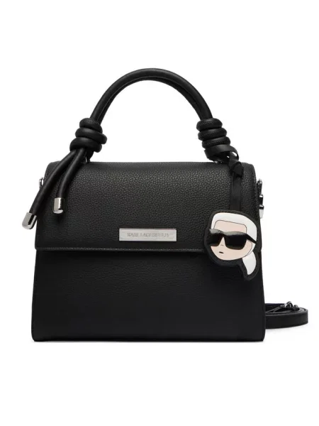 Karl Lagerfeld torebka crossbody z imitacji skóry IKON czarna