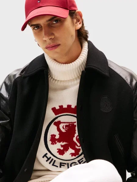 Вовняна куртка Tommy Hilfiger чорна