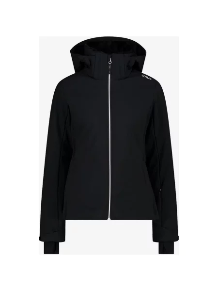 Kurtka z kapturem CMP Softshell Ski ciemne czarne