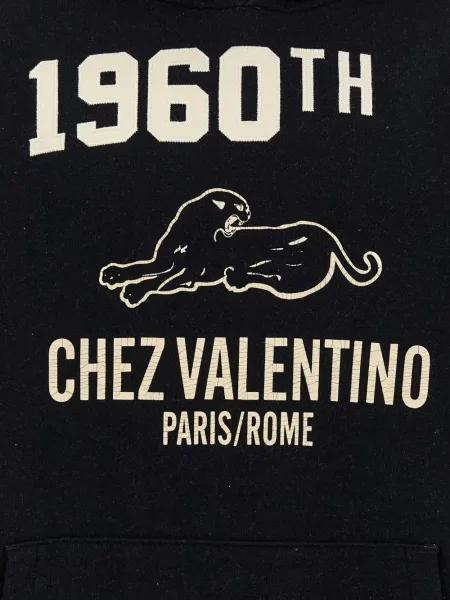 Hoodie Valentino Garavani με σχέδιο με κορδόνι μαύρο