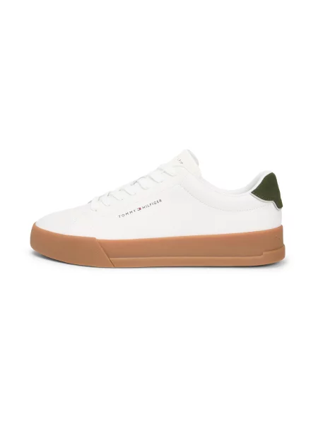 TOMMY HILFIGER Nízke tenisky COURT ESS hnedá / čierna biela