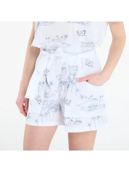 Σορτς Emporio Armani Train Costa Shorts Fancy White Embro M λευκό