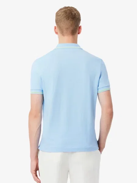 Поло Lacoste голубое