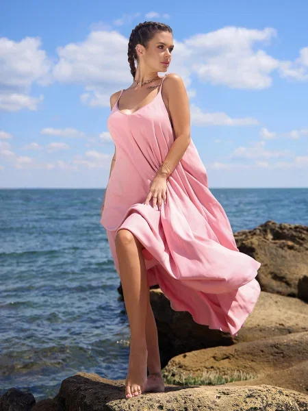 ISSA Plus Сарафан рожевий