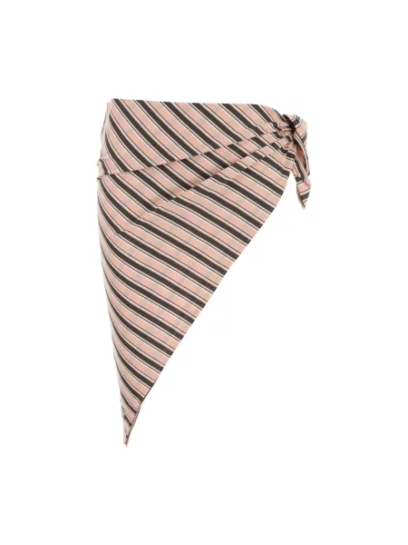 Wielobarwność spódnica Prada w paski z nadrukiem