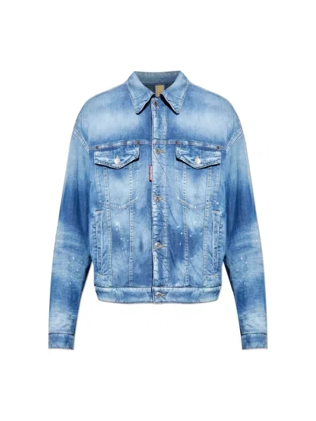 Kurtka jeansowa Dsquared2 niebieska