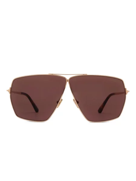 Ochelari de soare Tom Ford Eyewear cu imprimeu geometric roz
