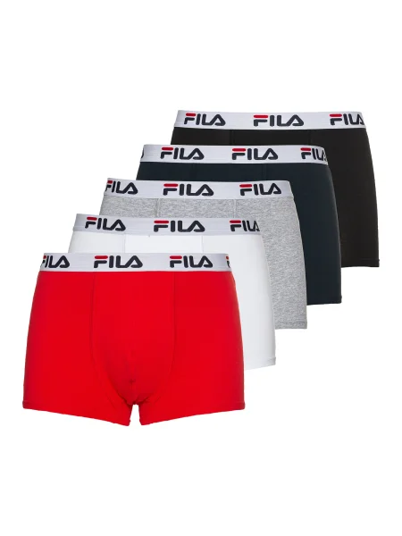 FILA Boxeri gri amestecat / roșu / negru alb