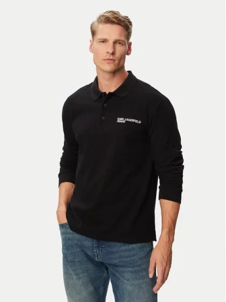 Karl Lagerfeld Jeans Polo μαύρο