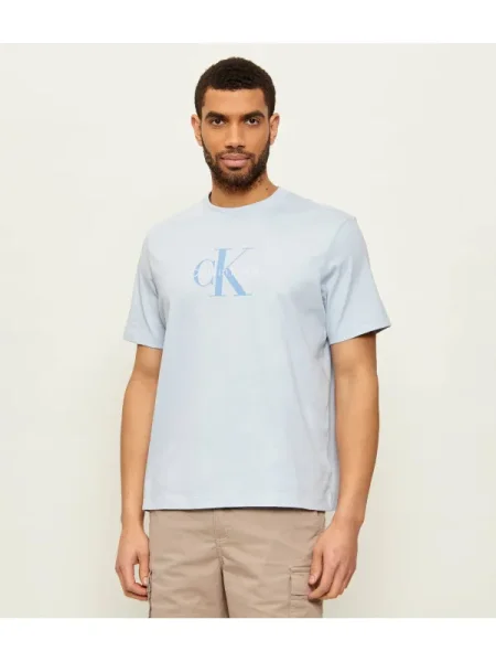 Tricou Calvin Klein Jeans albastru