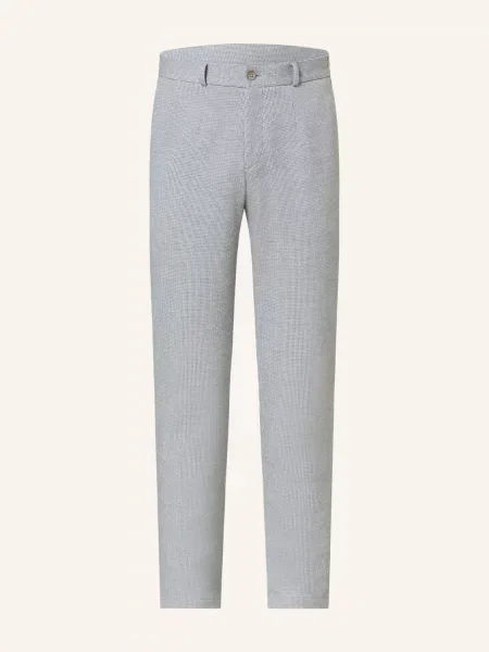 Paul Spodnie Garniturowe Z Dżerseju Slim Fit blau niebieskie