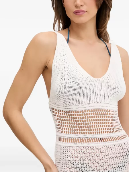 Rochie Guess cu decolteu în V alb